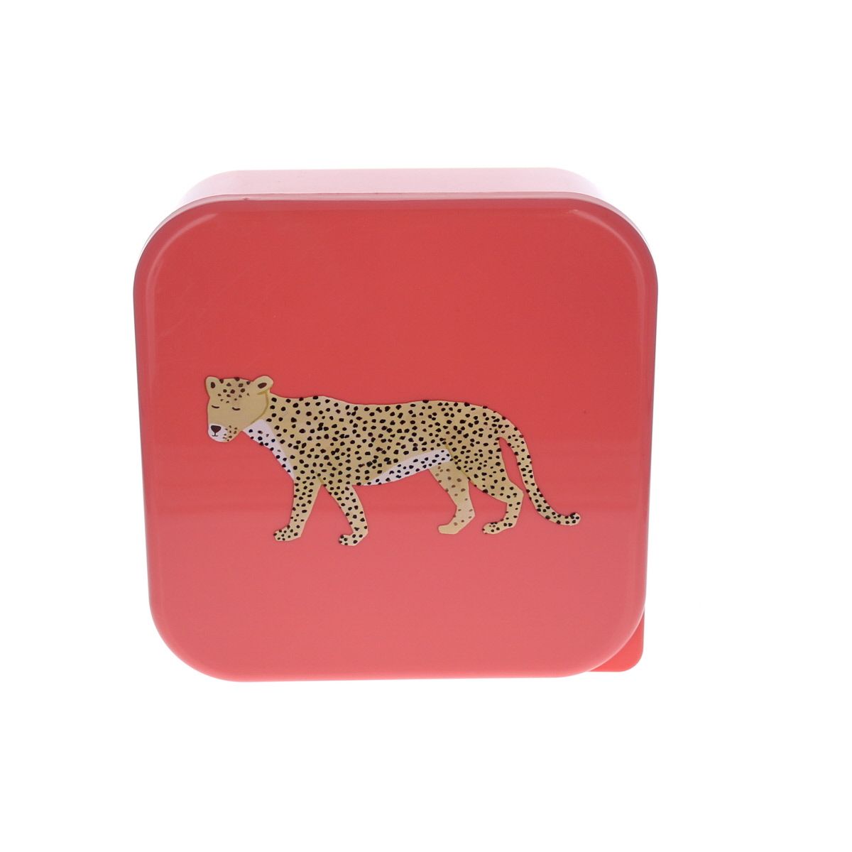 Lot de 2 boîtes à goûter rose Léopard Pause goûter