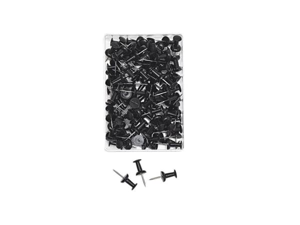 Wedo 54 201, Sort, Metall, Plast, 23 mm, 100 stykker, Boks