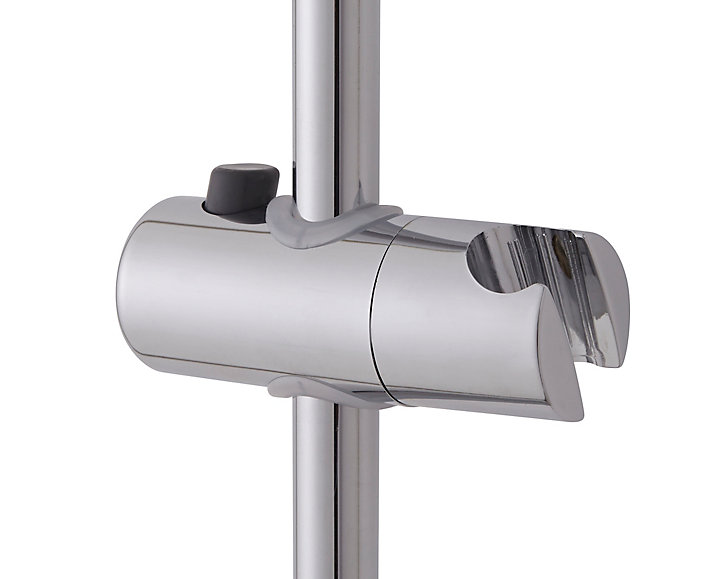 Barre de douche standard réglable fixation murale coloris chrome L.64,5 cm
