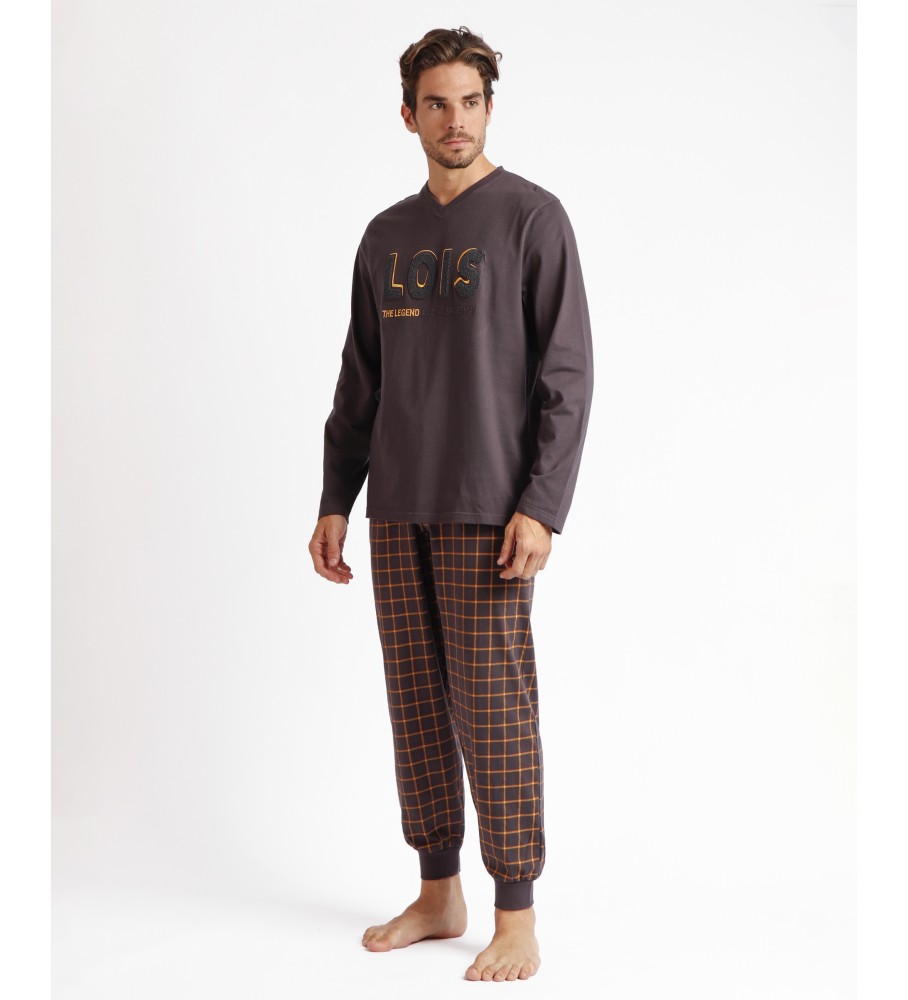Pijama de manga comprida Lois Speedway marrom