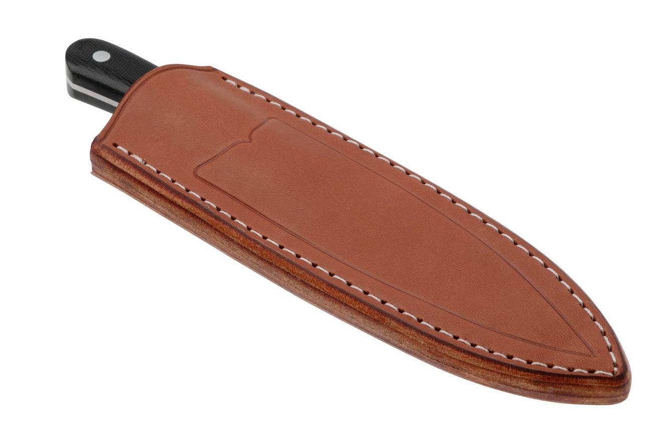 Bark River Nessmuk BR-09-141-BCM, Satin CPM Cru-Wear, Black Canvas Micarta vaststaand mes