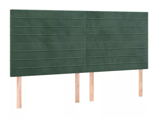 Sommier tapissier matelas et LED Vert foncé 160x200 cm Velours