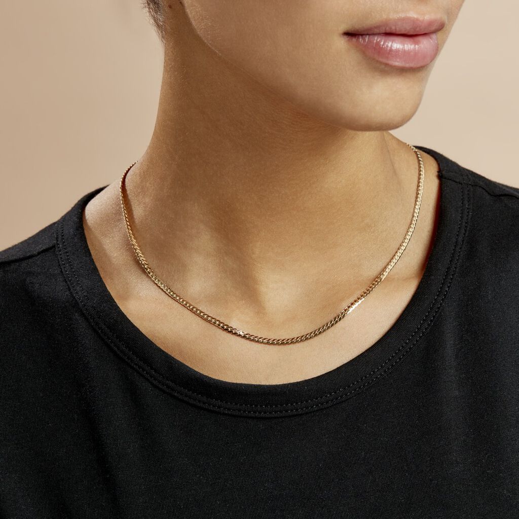 Collier Messaline Plaqué Or Jaune