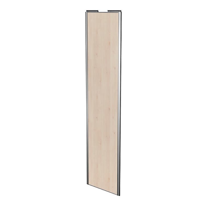 Porte de placard coulissante effet chêne clair profil gris GoodHome Arius H. 248,5 x L. 62.2 cm + amortisseurs