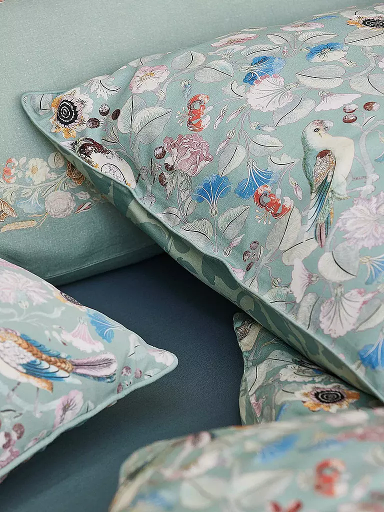 ESSENZA Satin-Bettwäsche ALESTE 70x90cm/140x200cm Surf Green  hellgrün