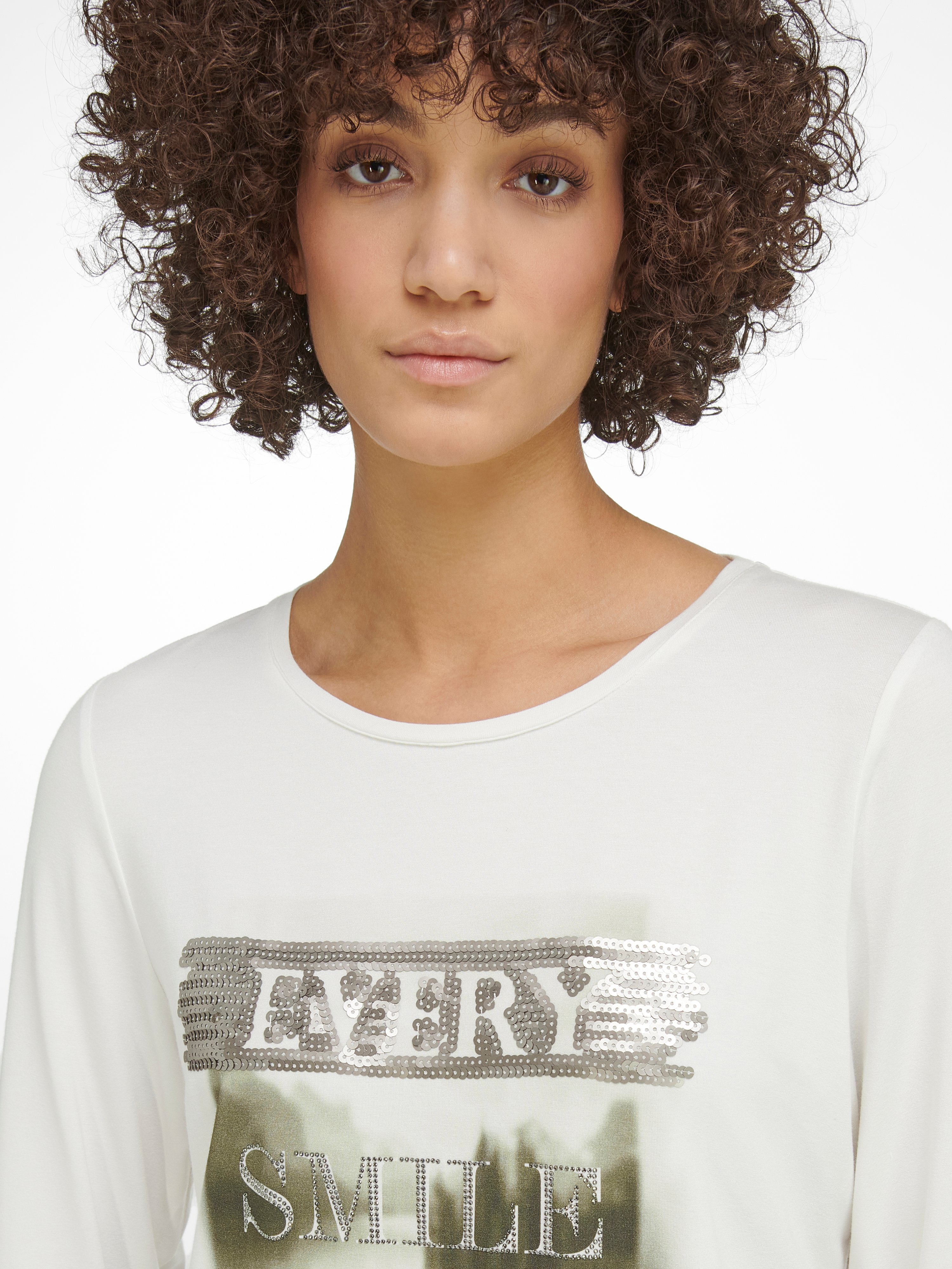 Rundhals-Shirt mit 3/4-Arm