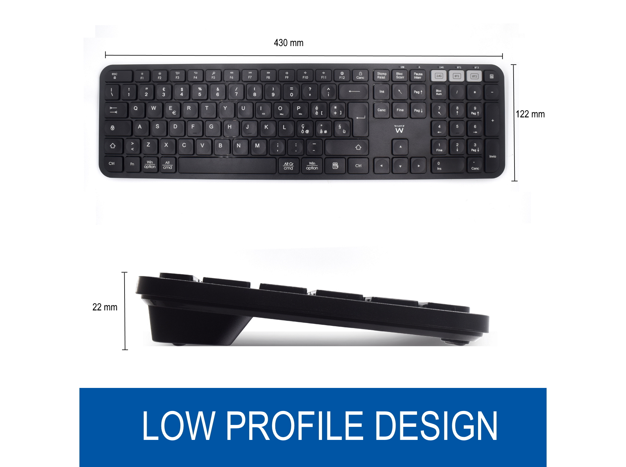 TECLADO SEM FIOS EWENT EW3277 BLUETOOTH PT
