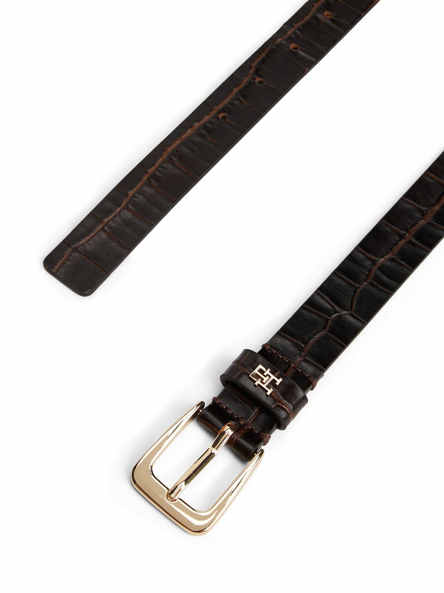 TOMMY HILFIGER<br>Cinto de couro de crocodilo 2.5 Libre