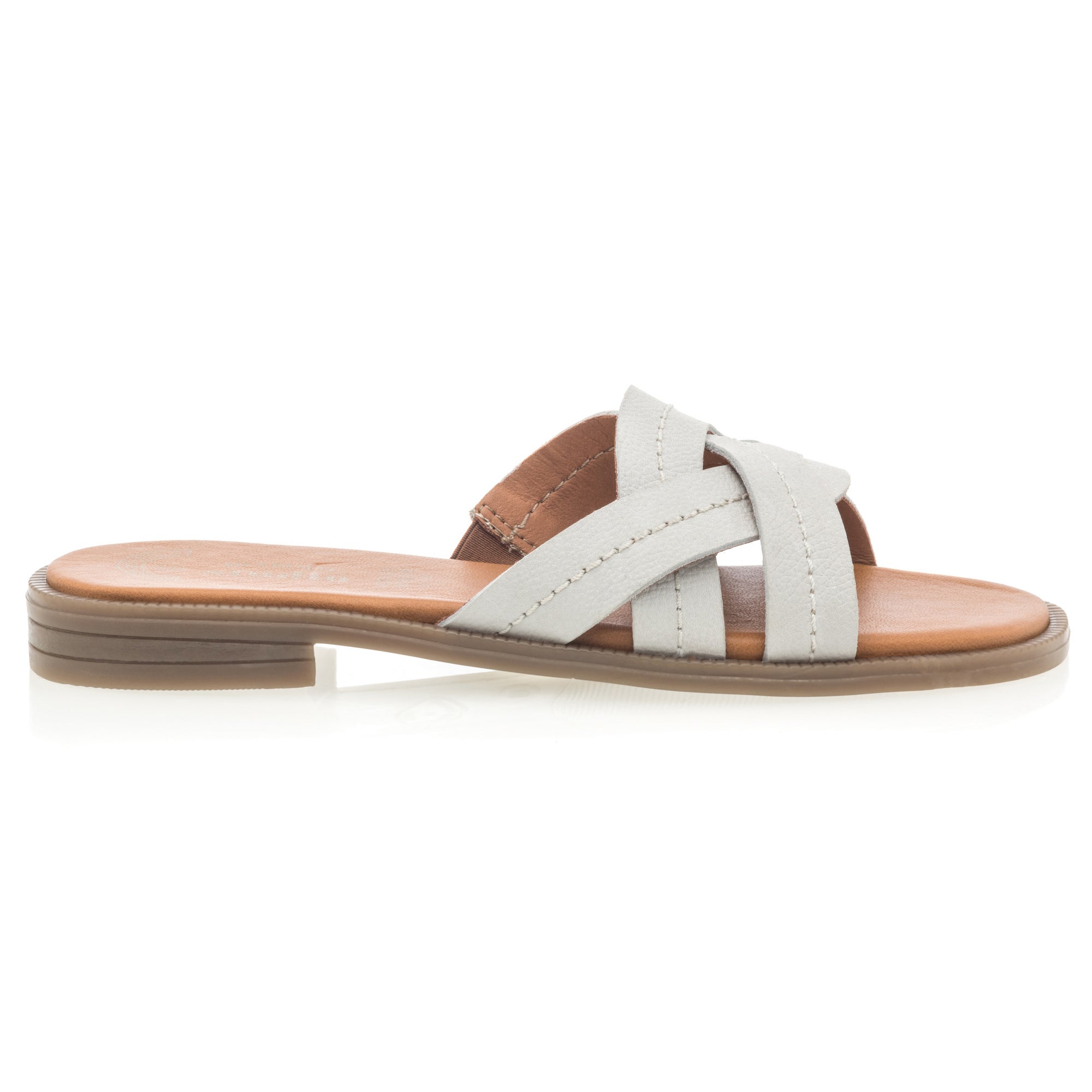 Mules Femme en cuir beige