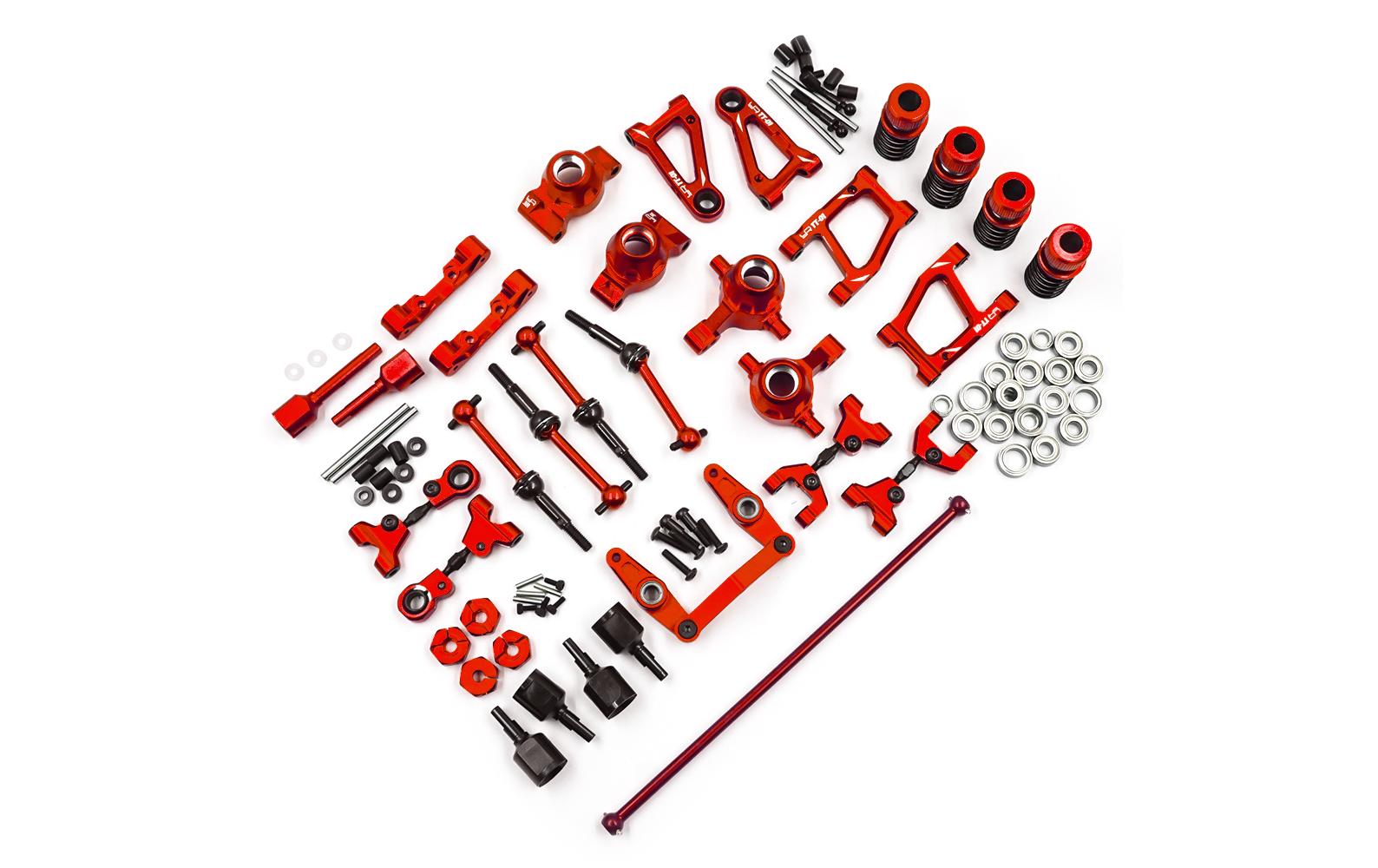 Rapid Performance Conversion Kit Rot , TT-01E<br>Aluminium Upgrade Set für Tamiya TT-01E Chassis