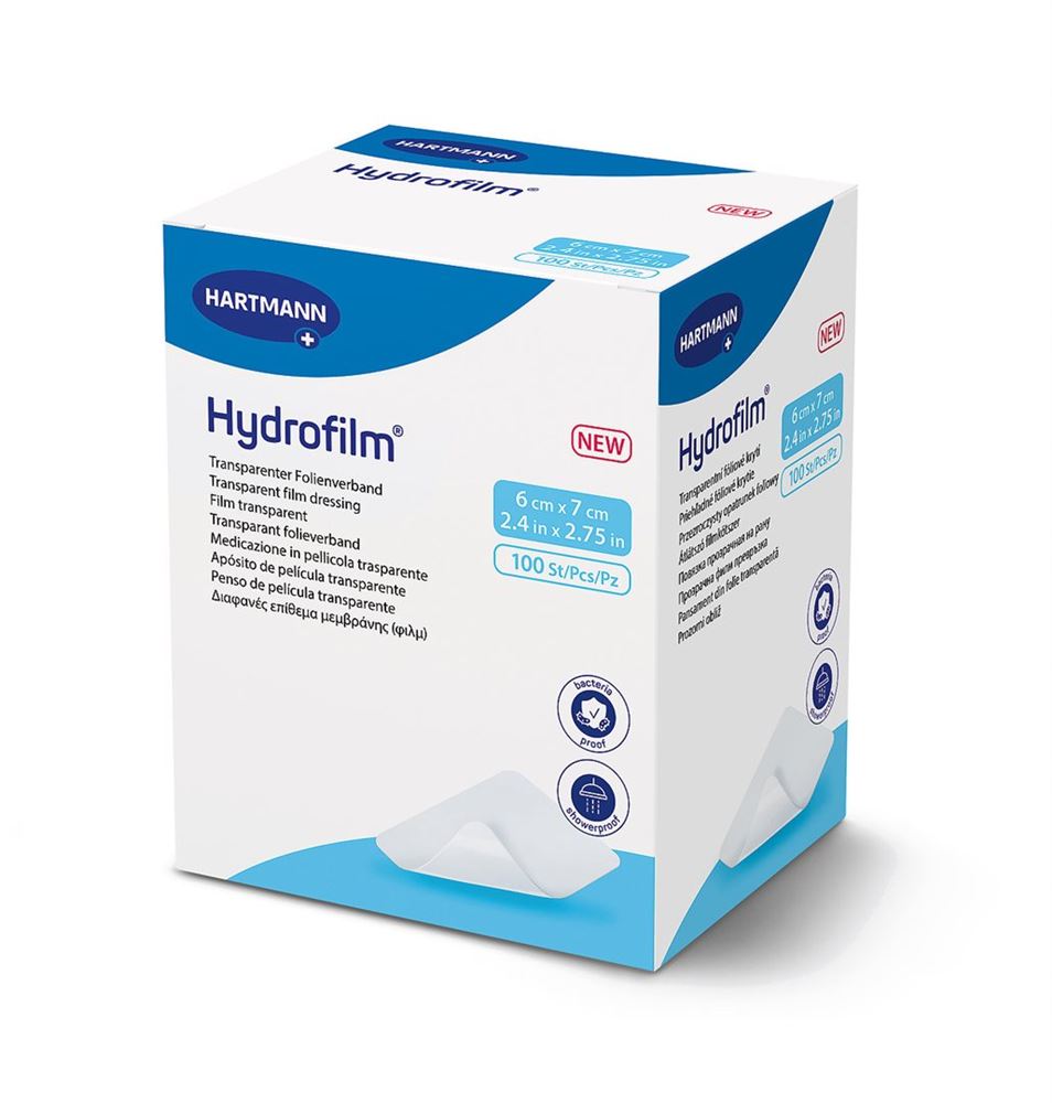 Hydrofilm Transparentverband<br>100 Stück, 6x7cm, steril