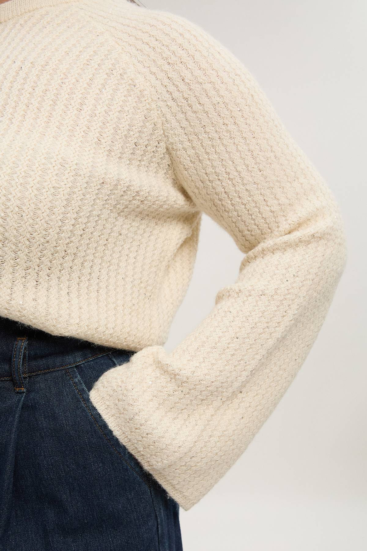 KarenMillen synthétiquell Grande Taille à Sequins Tricot avec Nœud