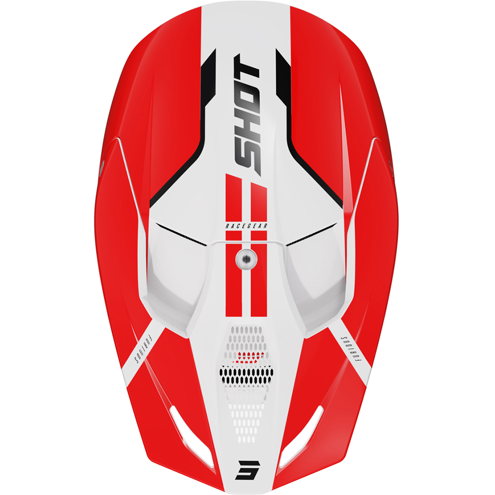 Shot - Casque Furious Bolt Rouge / Blanc / Brillant