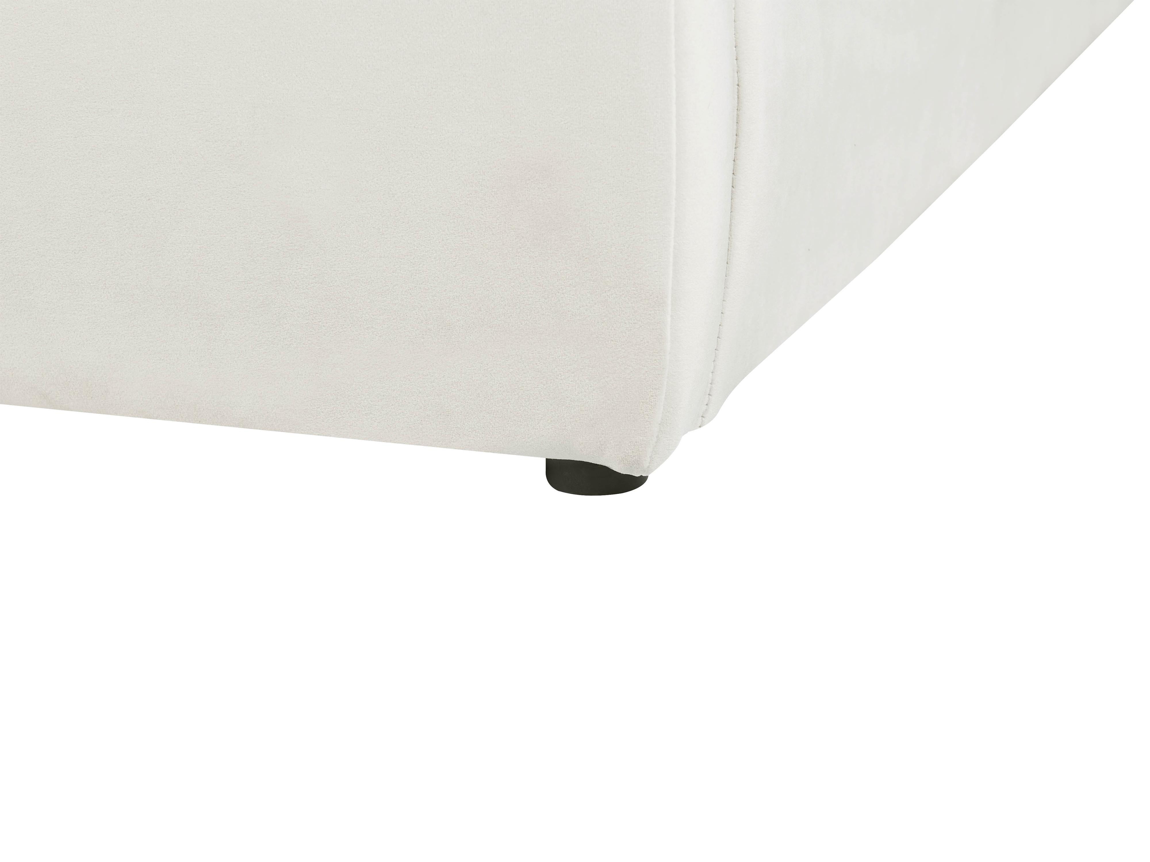 Waterbed Fluweel BAJONNA 180 x 200 cm Gebroken wit