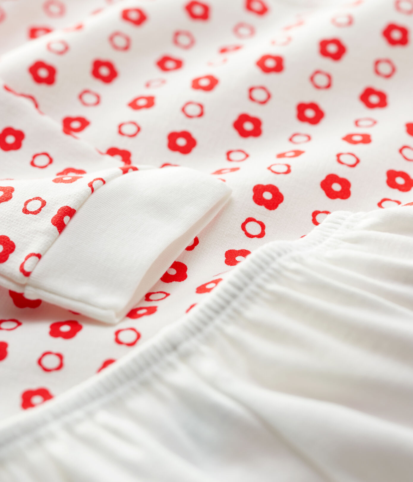 Chemise de nuit imprimé fleurs graphiques petite fille en molleton