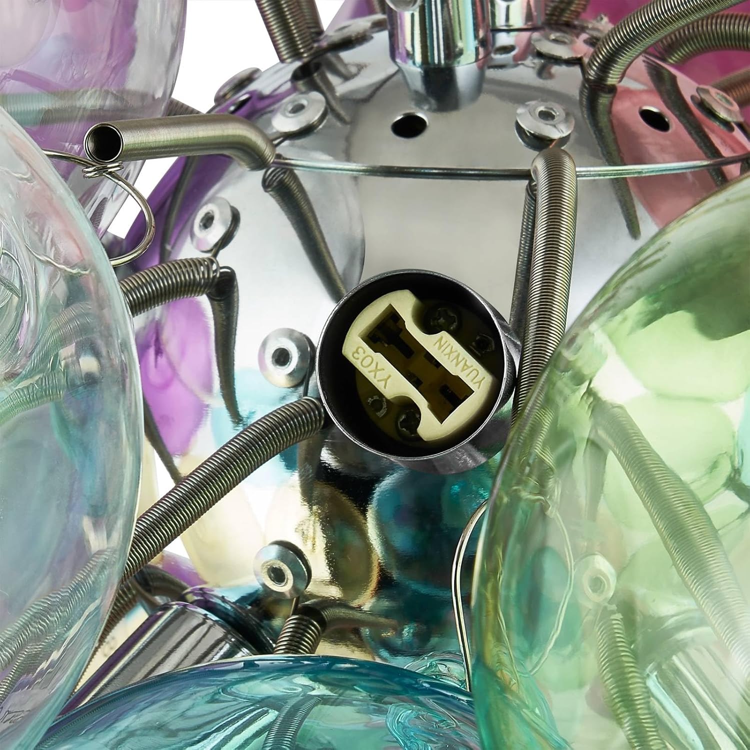 Lucande Pendelleuchte Diborah (Design, Modern) aus Glas (8 flammig G9) - Hängelampe Esstischlampe Hängeleuchte Wohnzimmerleuchte