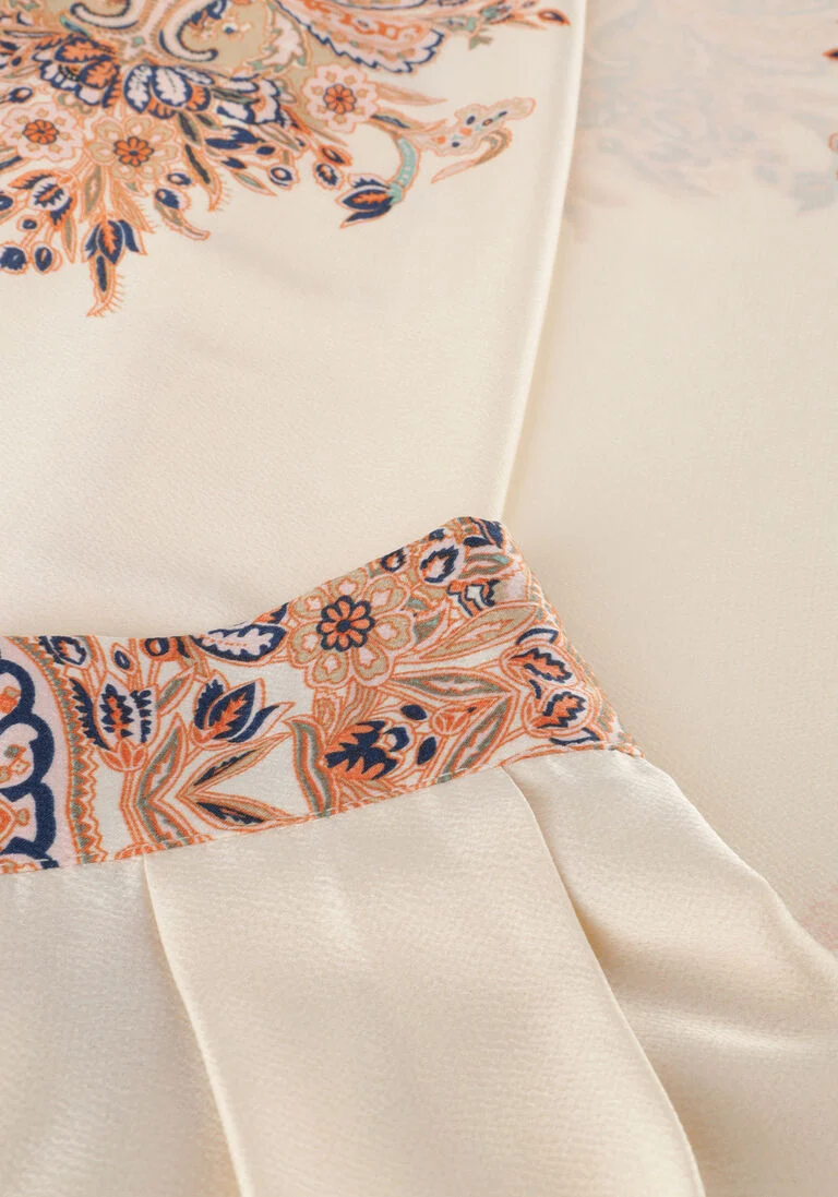 NEO NOIR creme neo noir wijde broek mana paisley border pants