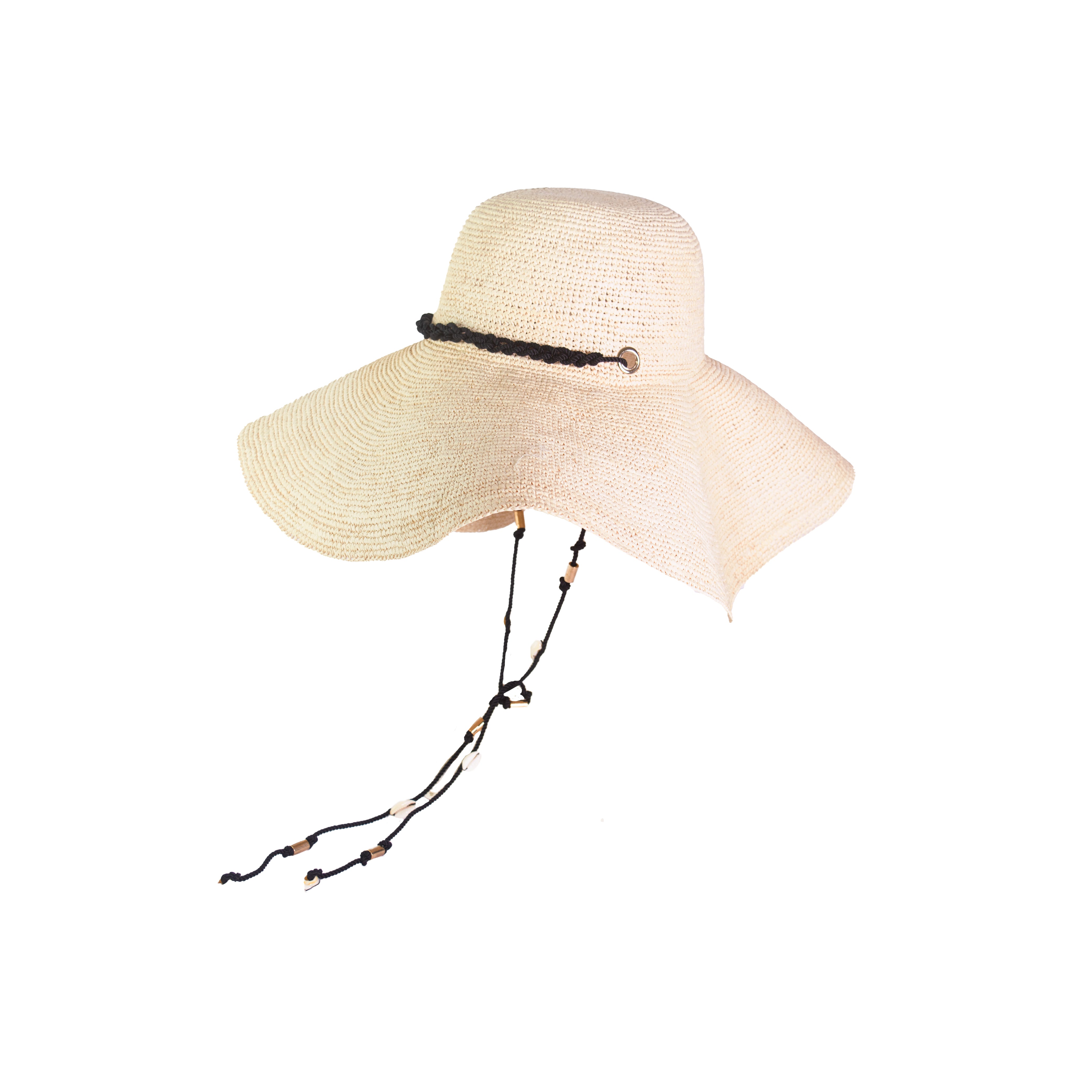 Chapeau Lady Ibiza à bord extra long en crochet