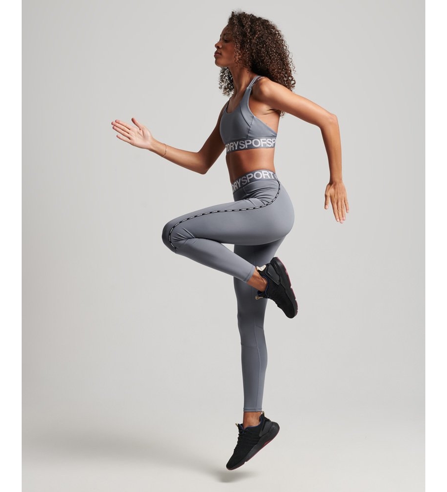 Superdry Leggings Ajustados Elásticos Train gris