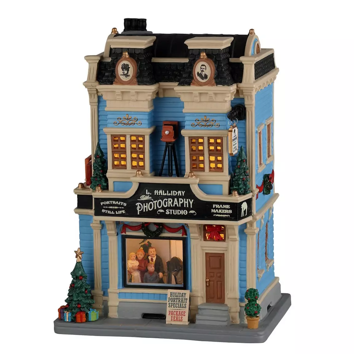 Village de Noël Lemax à piles lumineux Le Studio de photographie de L. Halliday
