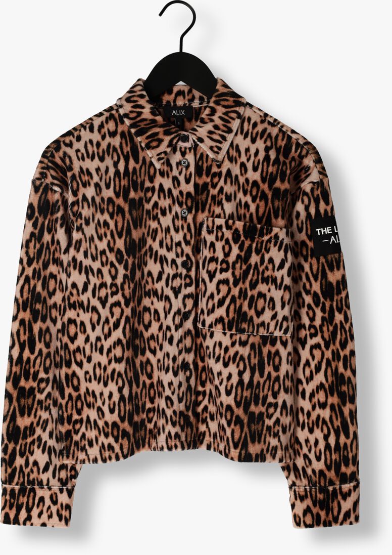 ALIX THE LABEL bruine alix the label blouse ladies woven leopard velvet blouse
