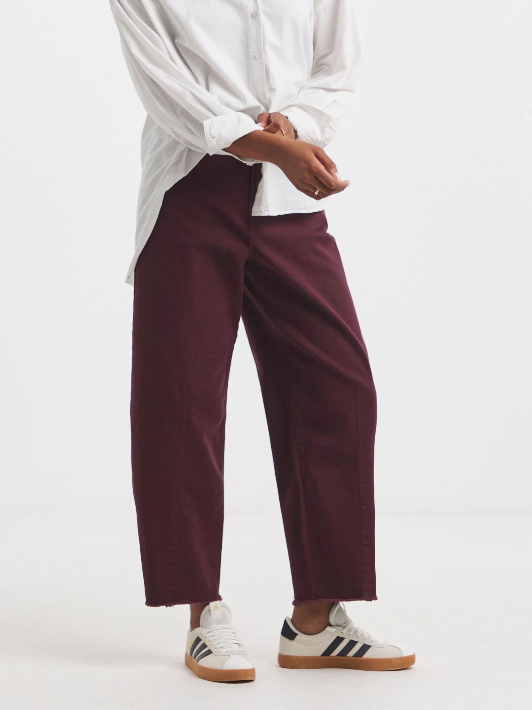 Rood - Simply Be Barrel jeans met figuurnaad