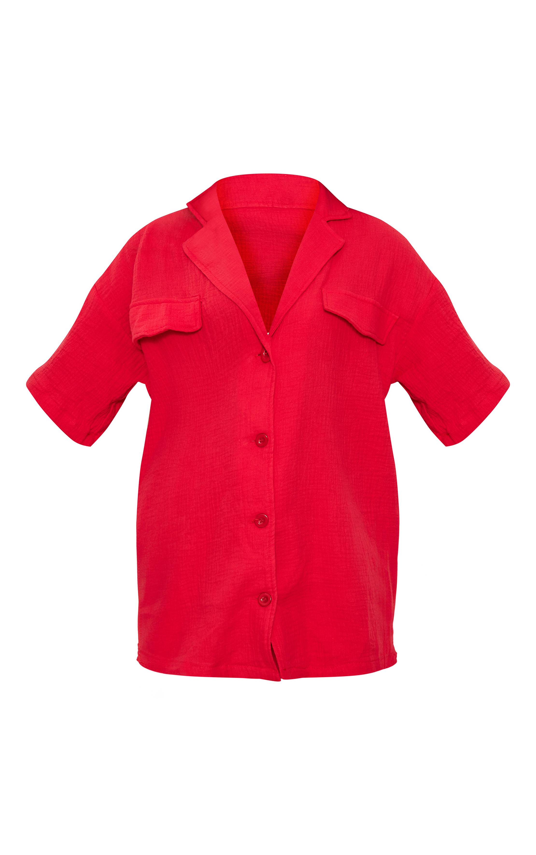 Chemise À Manches Courtes En Tissu Tissé Avec Détail De Poche