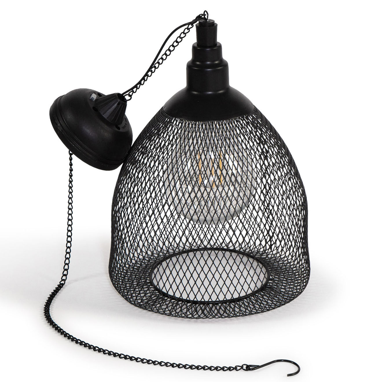 Idomya Suspension filaire noire - 28xD.18 cm