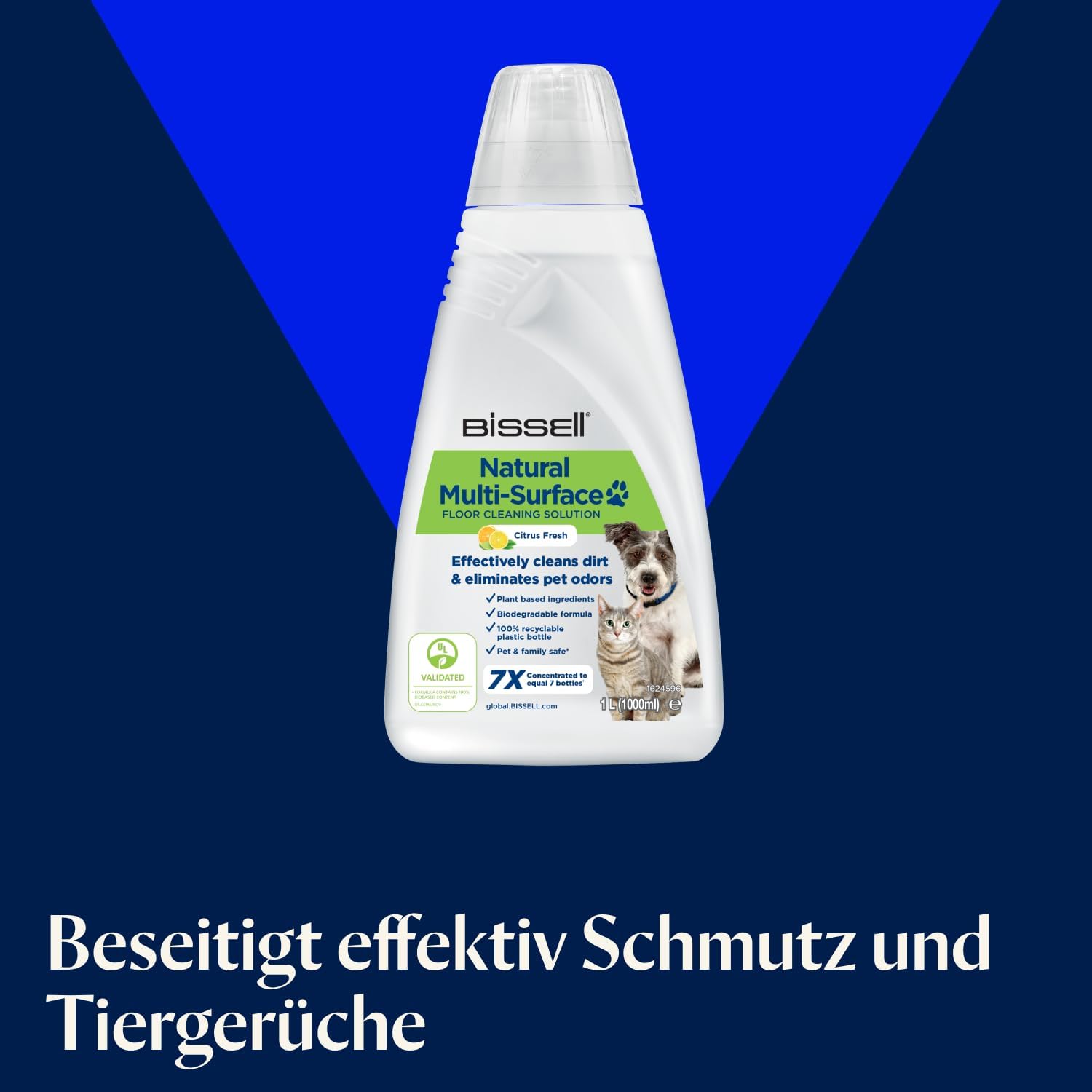 Bissell CrossWave X7 Plus Cordless Pet | Wischen/Saugen/Trocknen | Multi-Flächen 3-in-1 | Für Teppiche, Fliesen & Holzböden | Pet Turbo Mode | Kabellos | Zwei-Tank | Grün/Weiß/Schwarz | 3479N