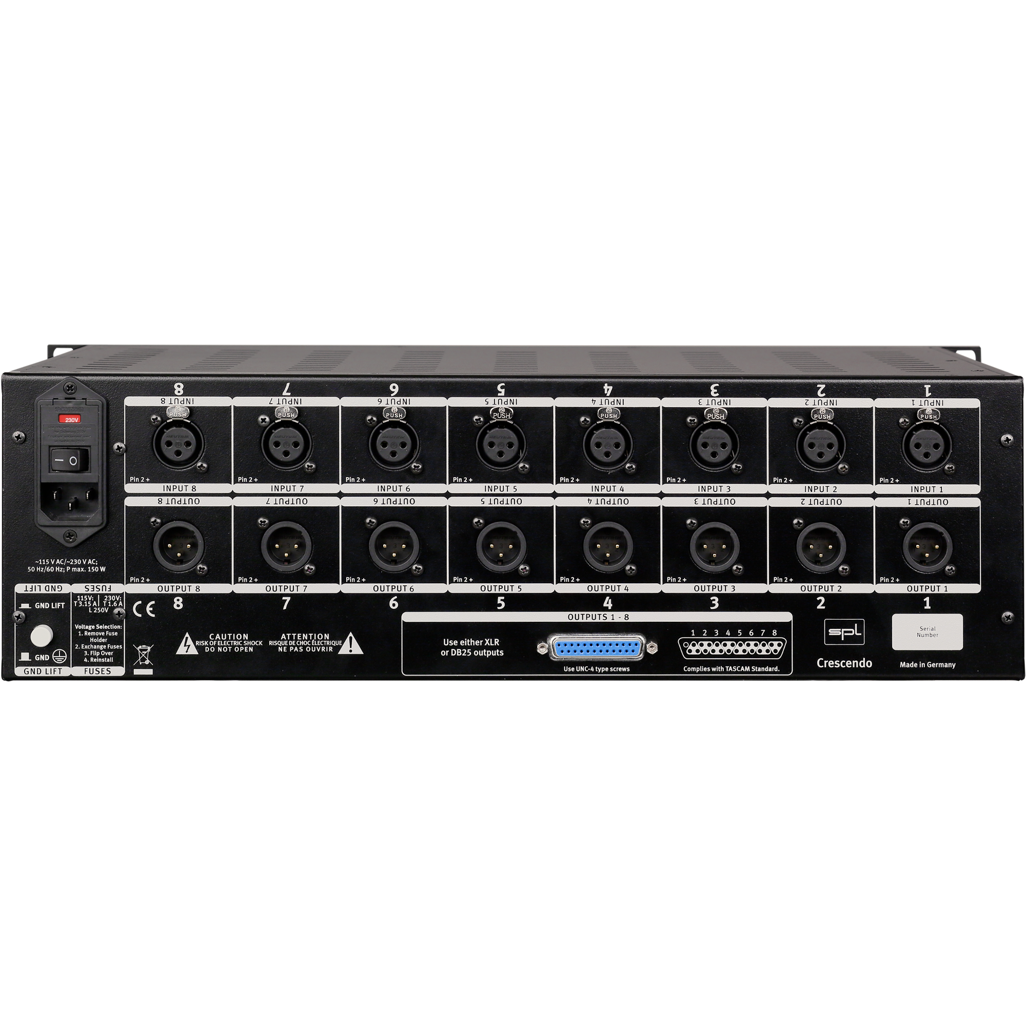 SPL Crescendo microfoon preamp met 120 V technologie