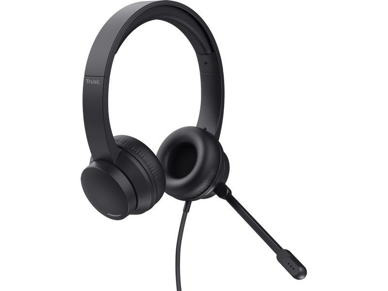 Trust Headset Ayda Leichtes On-Ear-USB-Headset mit weichen Ohrpolstern und verstellbarem Kopfbügel