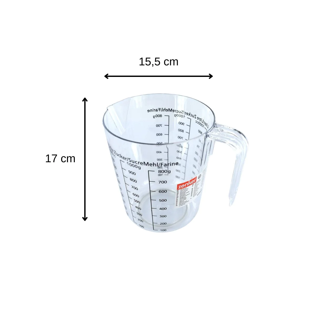 Verre doseur 1 litre Smart Pastry Zenker