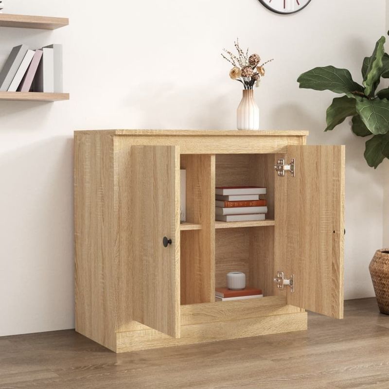 vidaXL - Dressoir - Sonoma Eiken - Bewerkt Hout