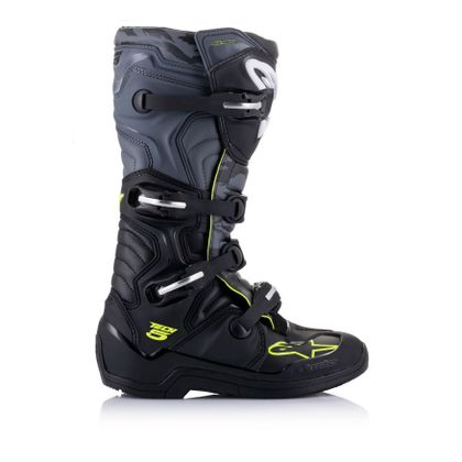 Bottes cross Alpinestars TECH 5 - BLACK COOL GRAY YELLOW FLUO 2023 - Noir / Jaune