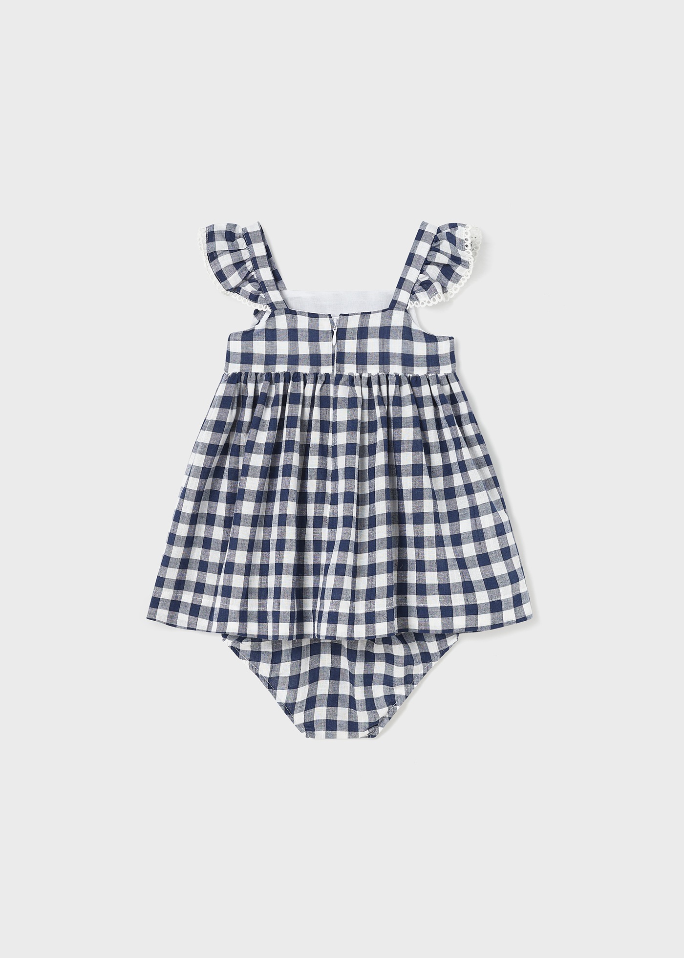 Vestido de bebê com capa de fralda estampada