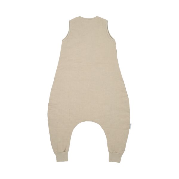 Meyco Baby Uni baby winter slaapoverall jumper - pre-washed hydrofiel - sand - 92cm