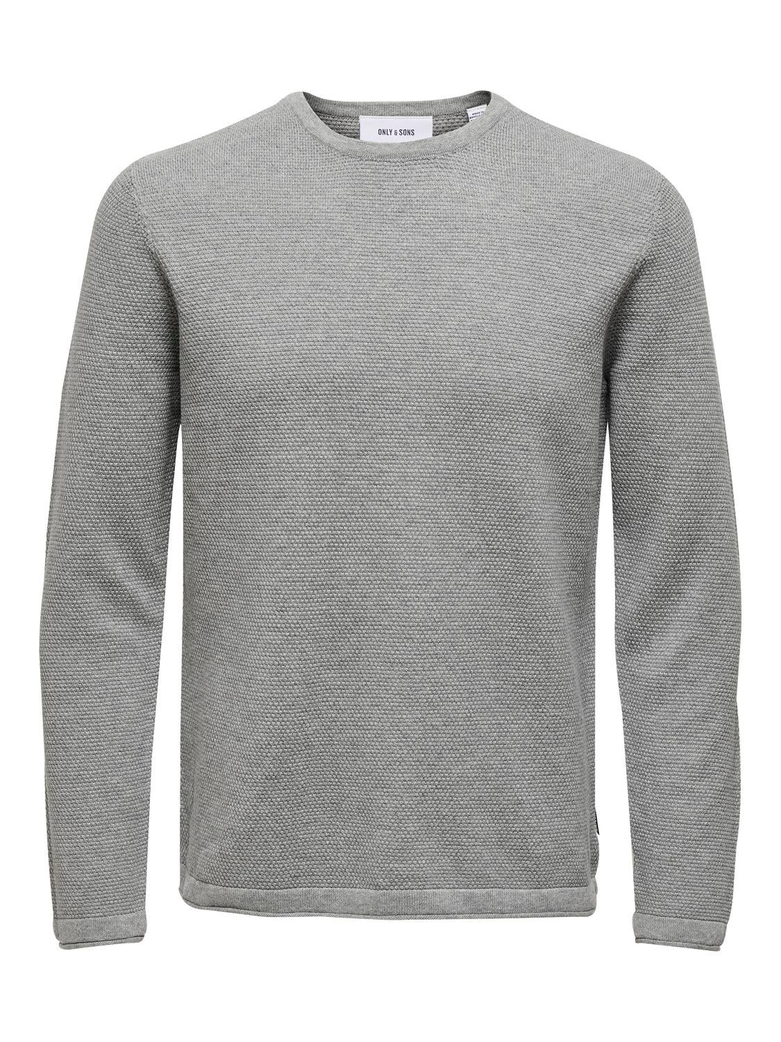 ONSPANTER Pullover Medium Grey Melange
