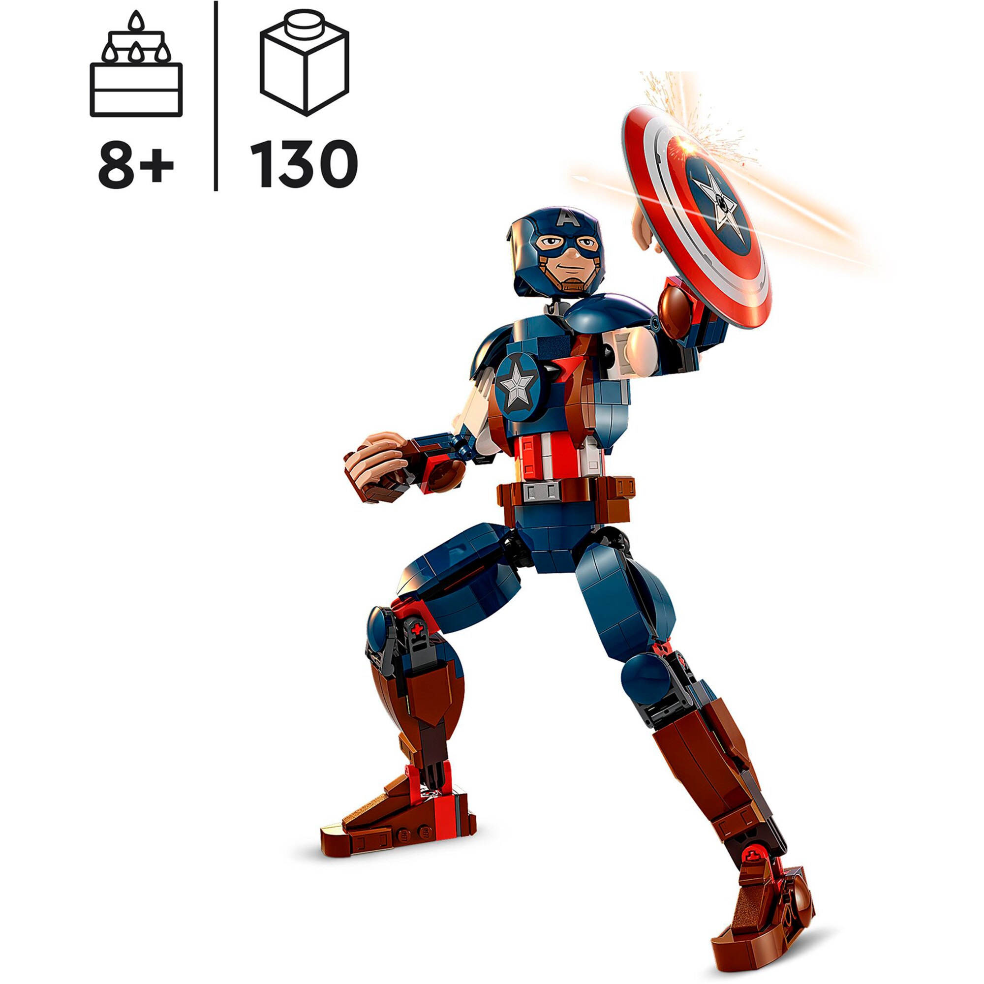 LEGO Konstruktionsspielzeug Marvel Super Heroes Captain America Baufigur