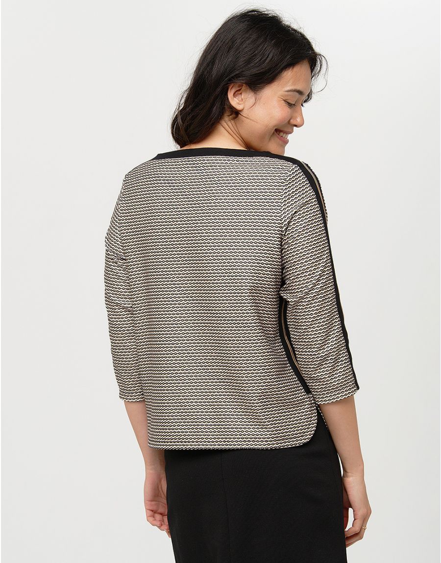 Top maille ample noir