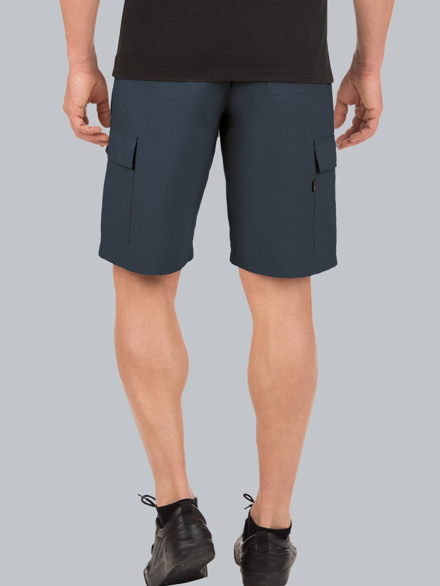 Cargo-Bermuda aus 100% Baumwolle Anthrazit