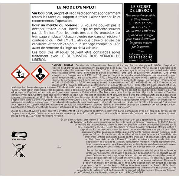 Insecticide traitement bois - 500 mL