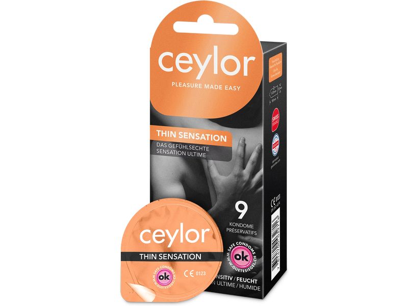 ceylor Kondome Thin Sensation 9 Stück Transparente Präservative