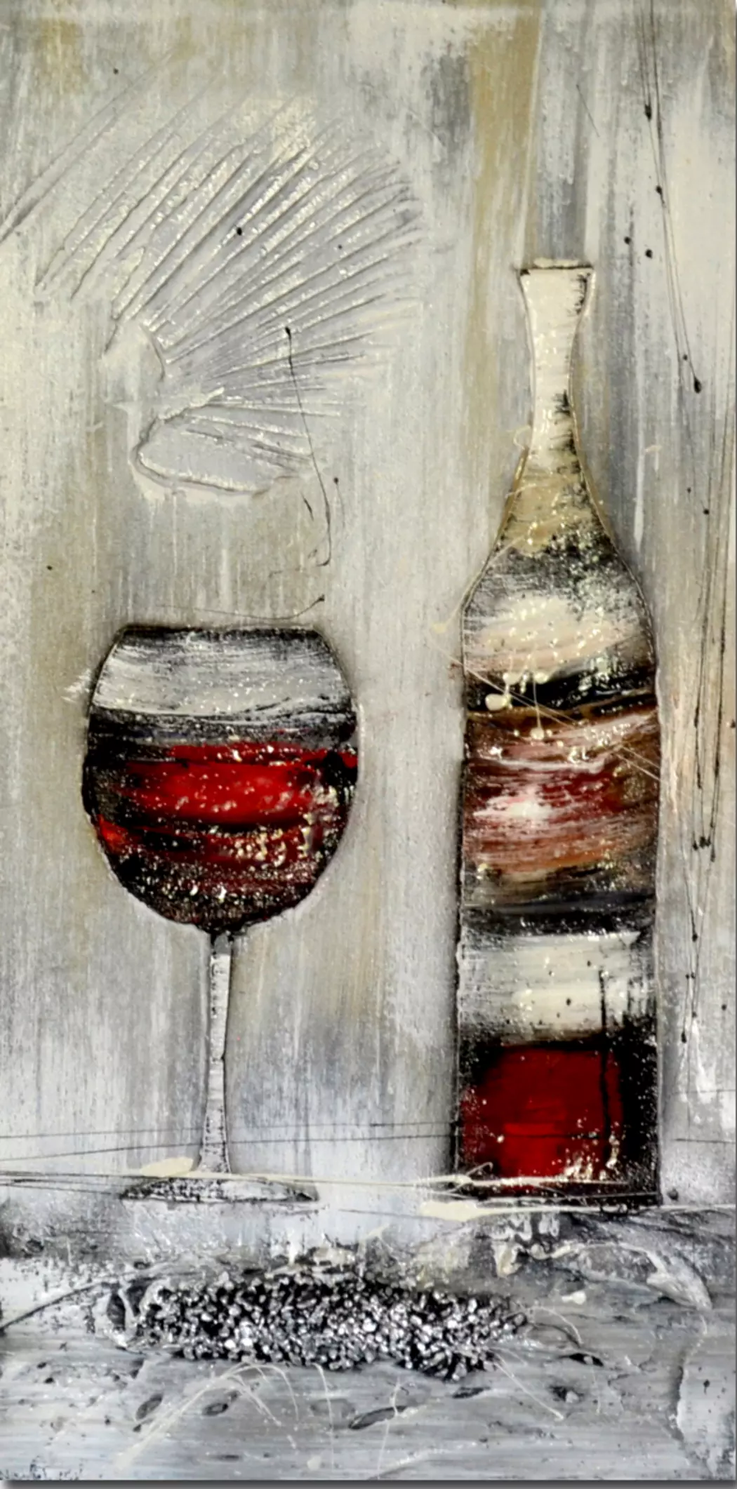 Wandbild 30 x 60 cm Red wine