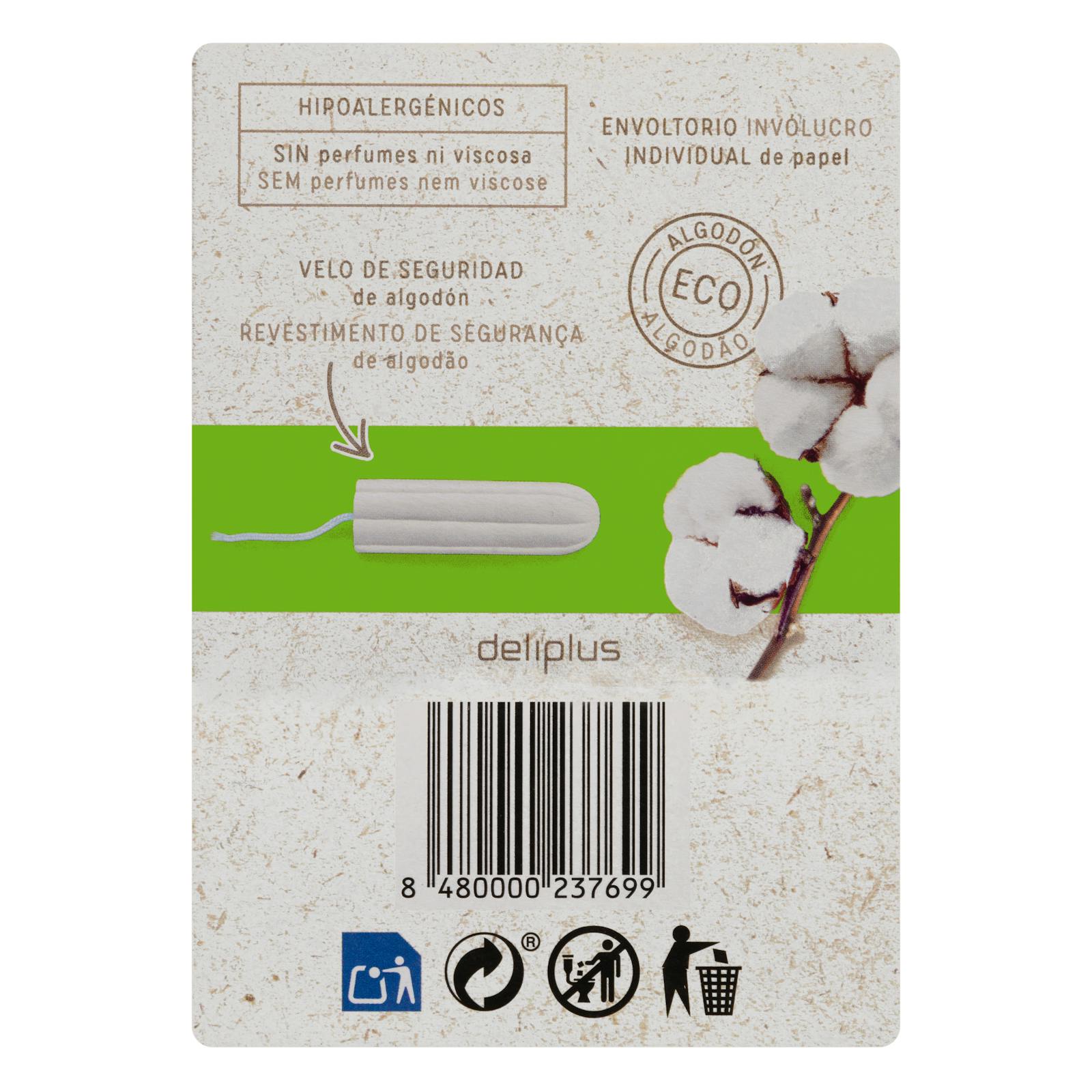 Tampons Super Deliplus 100% coton