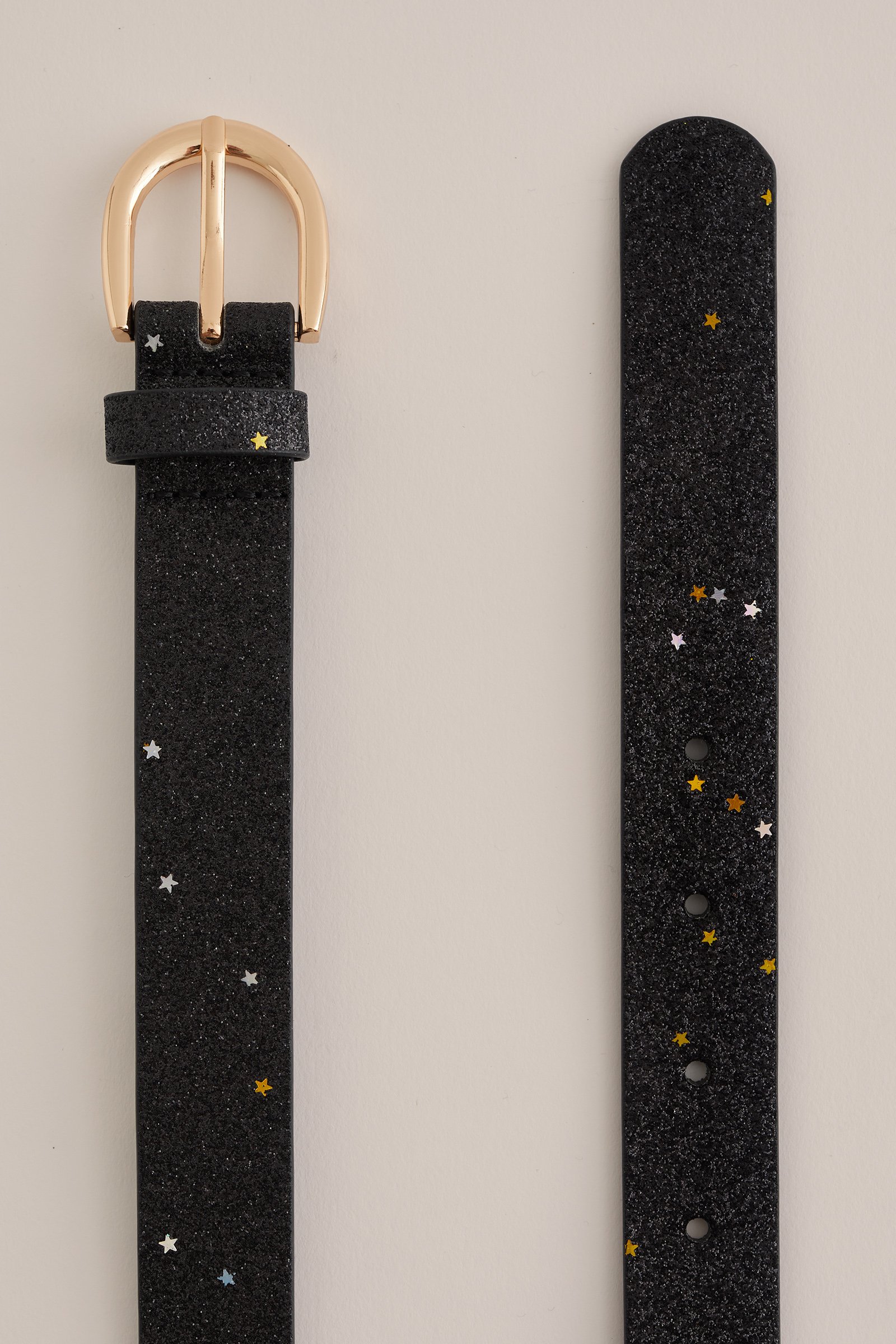 Meisjes riem met glitter WE Fashion Zwart