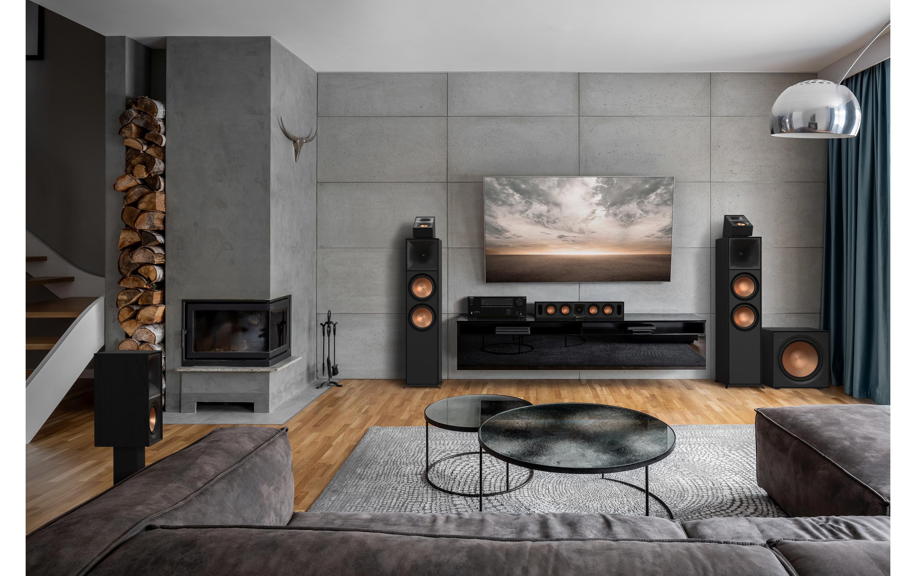DolbyAtmos Regallautsprecher Paar R-40SA – Schwarz<br>«Dolby Atmos»-Surround-Sound-Lautsprecher für einen immersiven Klang