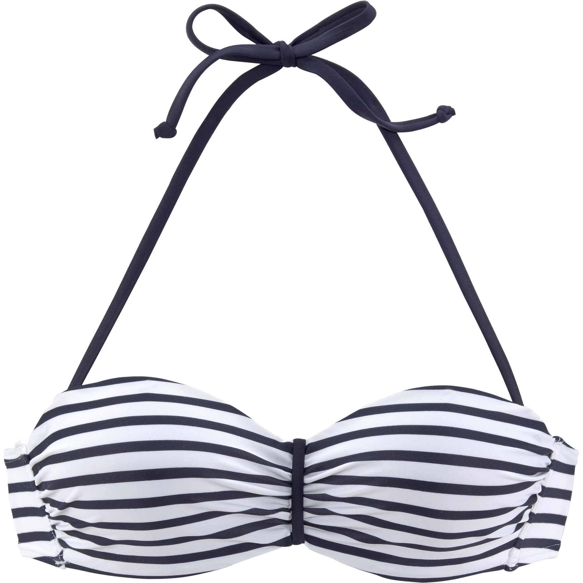 Lascana Bandeau Bikini Top Damen schwarz weiß