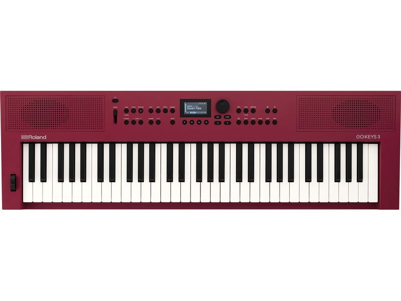 Roland Keyboard GO:KEYS 3 Rot Keyboard mit 61 anschlagsdynamischen Tasten und Zen-Core Engine