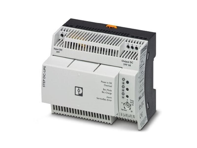 Phoenix Contact DIN-Schienennetzgerät 46 W, 24 V STEP-UPS 24DC, 24DC, 3A, Netzteil für Din Schienen montage mit integriertem Batteriemodul 46WH