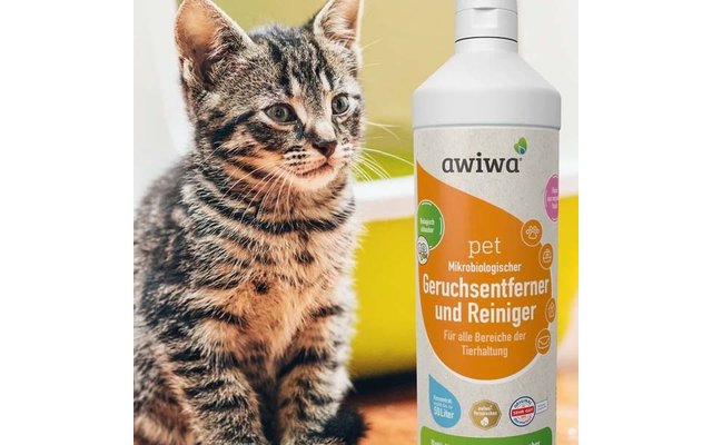 Awiwa pet Reiniger und Geruchsentferner für Tiere 1 Liter